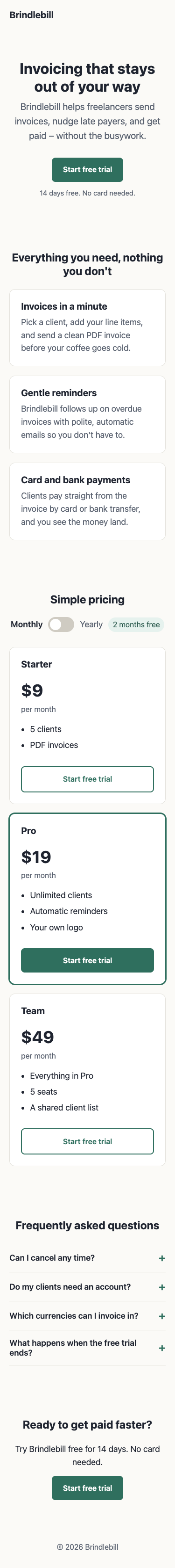 Screenshot of the page built in this answer, at a phone width of 375 pixels