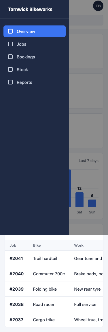 Screenshot of the page built in this answer, at a phone width of 375 pixels