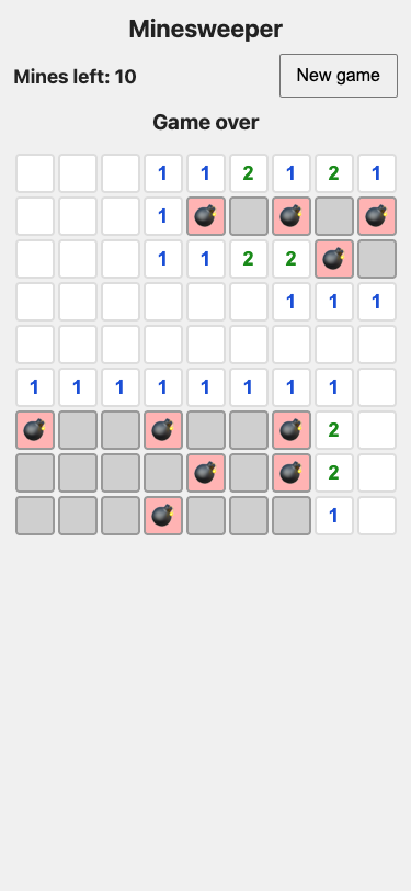 Screenshot of the page built in this answer, at a phone width of 375 pixels
