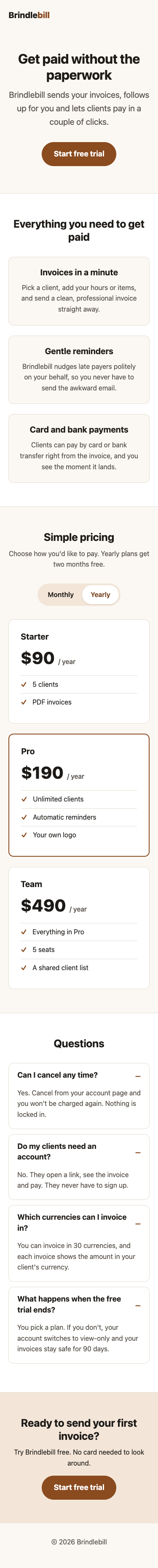 Screenshot of the page built in this answer, at a phone width of 375 pixels