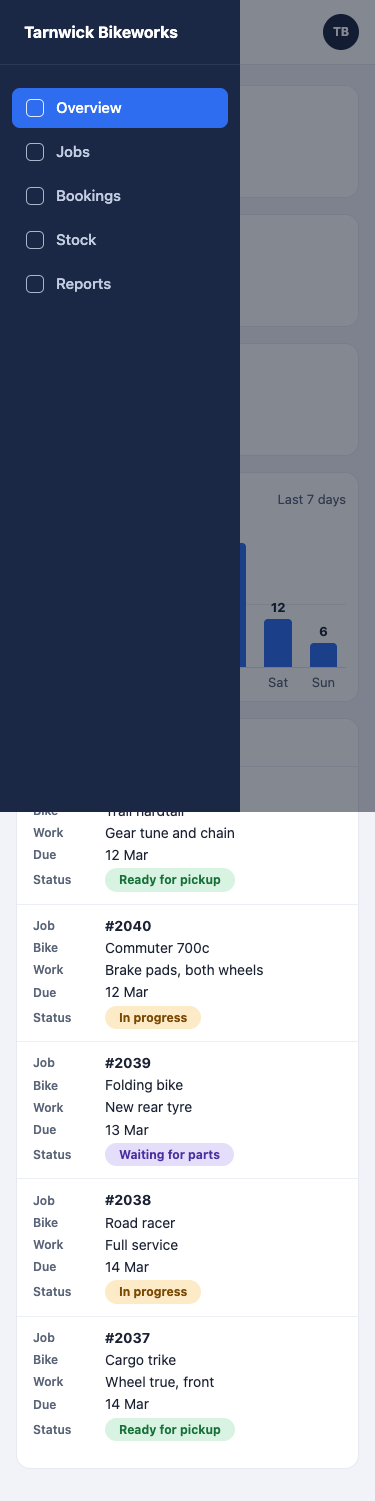 Screenshot of the page built in this answer, at a phone width of 375 pixels