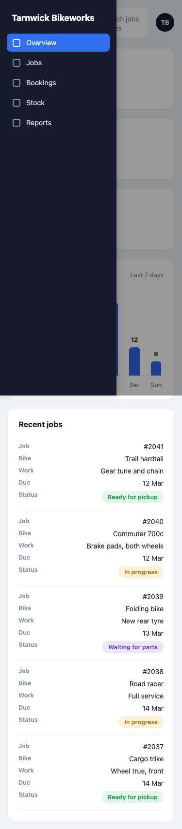 Screenshot of the page built in this answer, at a phone width of 375 pixels