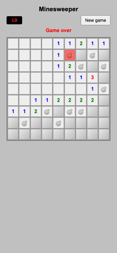 Screenshot of the page built in this answer, at a phone width of 375 pixels