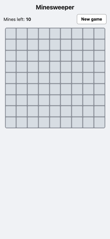 Screenshot of the page built in this answer, at a phone width of 375 pixels